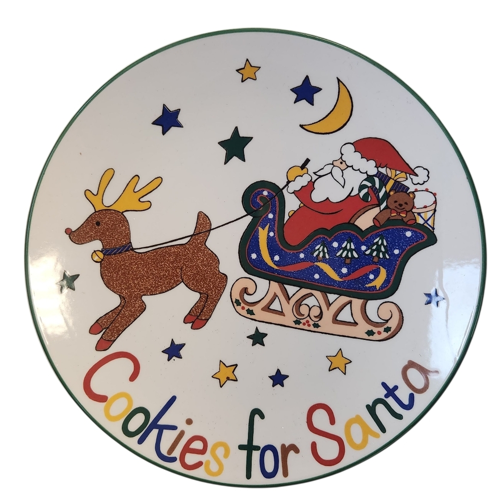Mikasa Ceramic 11 inch Cookies For Santa Plate Christmas Dish